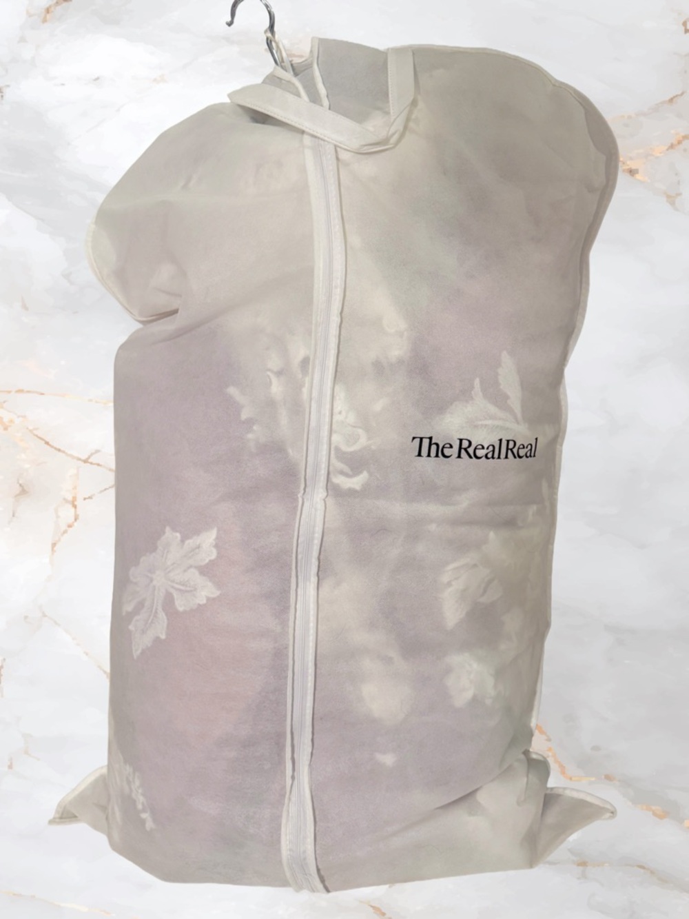 Justin Alexander Lace Pattern Long Dress With Pink/Bugundy Underlay & Ivory(TRR) - Picture 15 of 15